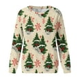 thumbnail image 4 of YABCSAZ Ugly Christmas Sweaters for Women Christmas Tree Snowflakes Reindeer Santa Claus Oversize Sweatshirt Fleece Long Sleeve T Shirts Casual Loose Warm Pullover Tops T Shirts for Xmas Party, 4 of 4