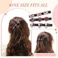 thumbnail image 4 of 36 Pcs Crystal Stone Braided Hair Clips Satin Fabric Hairpin Triple Duckbill Rhinestones Clips for Hair with 3 Small Clips Multi Clip Hair Barrette for Women Girls Styling Sectioning, 3 Styles, 4 of 5