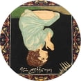 thumbnail image 1 of Ahgly Company Machine Washable Indoor Round Traditional Brass Green Area Rugs, 3' Round, 1 of 7