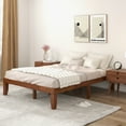 thumbnail image 4 of Gymax 14'' Wooden Platform Bed Frame, Full, Brown Cherry, 4 of 10
