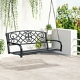 thumbnail image 2 of Outsunny 50'L Steel Porch Swing with Chain, Antique Style Black, 2 of 10