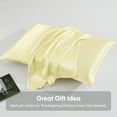 thumbnail image 3 of JML Silky Soft Satin Pillowcases King Set of 2,Wrinkle, Fade, Stain Resistant,20"x 40",Ivory, 3 of 5