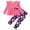Hot Pink, variant on SANMIO Toddler Girl Clothes Long Sleeves Ruffle Top Floral Pants Cute Fall Winter Daily Casual Toddler Outfits