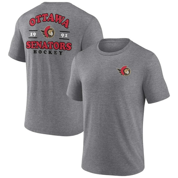 Men's Heather Gray Ottawa Senators Winger Tri-Blend T-Shirt