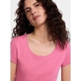 thumbnail image 5 of Scenario Women's Scoop Neck Tee with Cap Sleeves, Sizes XS-XXXL, 5 of 6