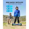 thumbnail image 3 of MIHOVER 6.5" Kids Self Balancing Scooter All-Terrain- Ride on Toys UL 2272 Certified,LED Lights,Bluetooth Speaker,7.75mph,Max Load 176 lbs-Blue, 3 of 10