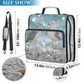 thumbnail image 3 of DIXRUYEE Zipper BinderTrapper of keeper Documents Organized Design Seagull Siblings Printed, 3 of 8