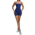 thumbnail image 2 of INSPIRE CHIC Women's Square Neck Bodysuit Spaghetti Strap Backless Tummy Control Cami Bodyshort Shapewear M Blue, 2 of 5