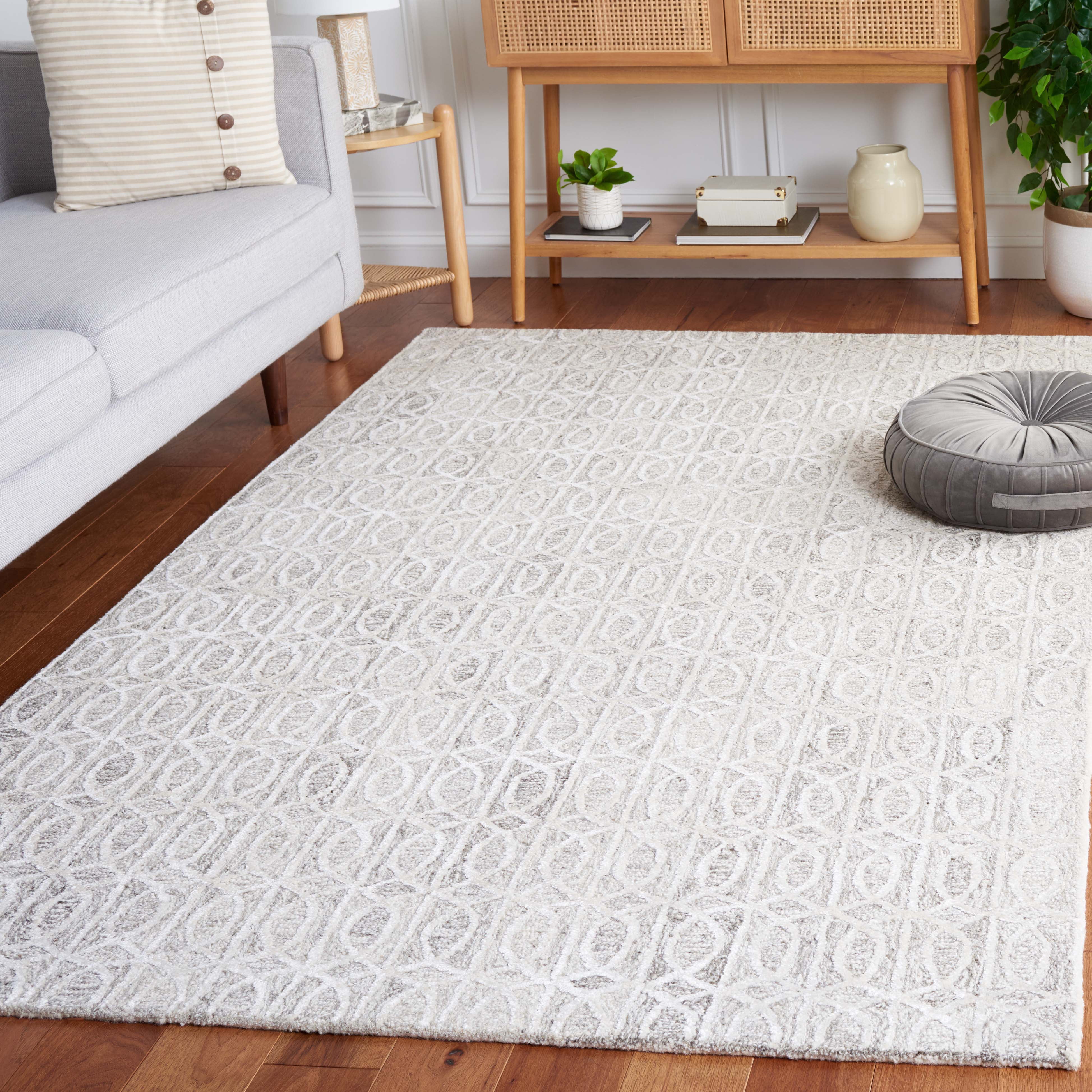 SAFAVIEH Ebony Abel Modern Area Rug, Natural/Ivory, 4' x 6'