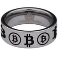 thumbnail image 2 of Bitcoin Tungsten Carbide Ring, 2 of 9