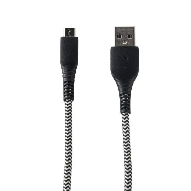 Onn. 6 ft./1.8 m Micro-USB to USB Charging Cable