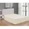 thumbnail image 2 of Super Soft Solid Bed Skirt King Size Luxury Brushed Microfiber 14" Beige Gathered Dust Ruffle, 2 of 3