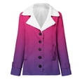 thumbnail image 2 of Winter Warm Jackets for Womens Fashion Plus Size Zip Up Composite Plush Button Lapels Jacket Outwear Coat, 2 of 4