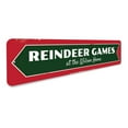 thumbnail image 3 of Reindeer Games Novelty Sign, Metal Wall Decor - 4x18 inches, 3 of 4