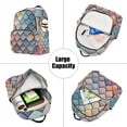 thumbnail image 5 of FORMRS Mini Backpack Purse for Women Travel Daypack Casual Shoulder Bag, Blue Art Pattern, 5 of 7