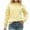 Yellow, variant on Busydd Womens Sweaters Fashion Solid Color Crew Neck Pullover Sweaters for Women Casual Comfy Knit Sweater for Women