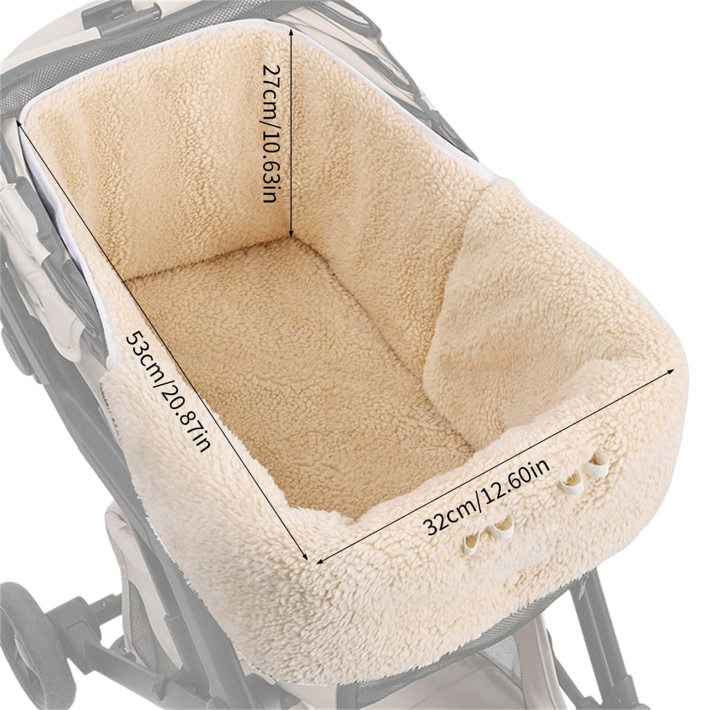 Insulated Pet Strollers Cover Winter Fleece Protector Soft Warm Windproof Universal Design