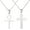 Set02-2pcs, variant on Ankh Necklace Men Stainless Steel Cross Egypt Necklace Pray Peace Coptic Ankh Cross Pendant for Women Punk Hiphop Religious Jewelry Gift 2Pcs