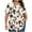 Khaki, variant on Summer Tops for Seniors Crew Neck Short Sleeve Shirts Vintage Floral Print Blouse Casual Loose Fit Tee Shirt Pleated Front Tunic Plus Size Tops for Women