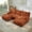 Red Brown, variant on 77'' Modular Sectional Sofa, Chenille Loveseat with Ottoman, Modern L Shaped Couch, Comfy Chaise Lounge, Tufted Back Couches, Pillow Arms, for Small Spaces, Living Room, Red Brown