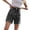 A-Dark Gray1419, variant on XIAONU Solid Denim Shorts for Women Frayed Hem Denim Stitching Casual Wear Shorts