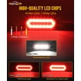 thumbnail image 3 of Luces traseras para remolque Partsam, luz de freno LED ovalada de 6.3 pulgadas, 3 of 7