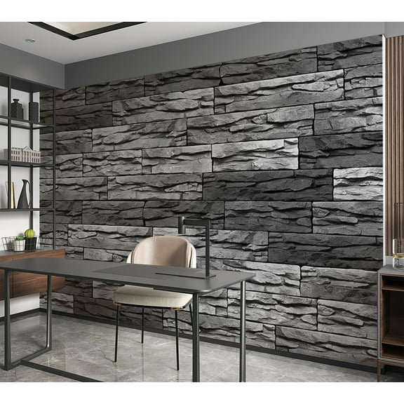 Tiptophomedecor Background & Patterns Wallpaper Wall Mural - Concrete Slate Tiles
