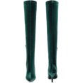 thumbnail image 5 of BLISSFUL STEP Faux Velvet Pointed Toe Stiletto Heels Over the Knee High Boots for Women Green 6, 5 of 6