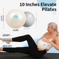 thumbnail image 3 of MEIBU Pilates Ball 10-inch Core Ball, Anti-explosion and Anti-slip Mini Yoga Ball, suitable for Pilates, Yoga, Core Training, Physical Therapy, Balance, Stability, Stretching Exercises, 3 of 7