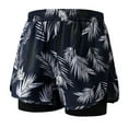 thumbnail image 2 of Mens Swim Trunks Elastic Waist Lightweight Loose Quick Dry Swimwear Summer Beach Surfing Swim Shorts with Pockets M-4XL, 2 of 3