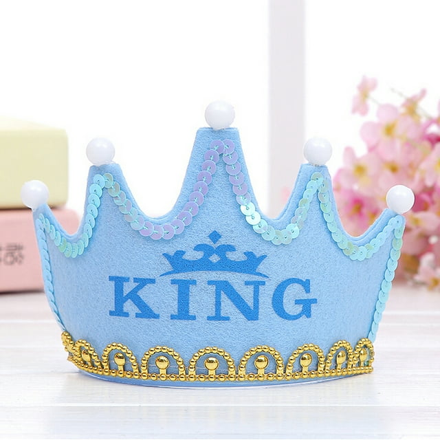 TheFound Children Birthday LED Crown Hat Princess King Happy Birthday Party Hat