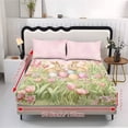 thumbnail image 5 of Jiueut Rabbit Easter Egg Tulip Print Twin XL Size Bed Sheet Set of 3, Easy to Clean Bedroom Sheet Set with 9.8 inches Deep Pocket 2 Pieces Soft Pillow Case for Women Men, Easter's Day Decor, 5 of 7