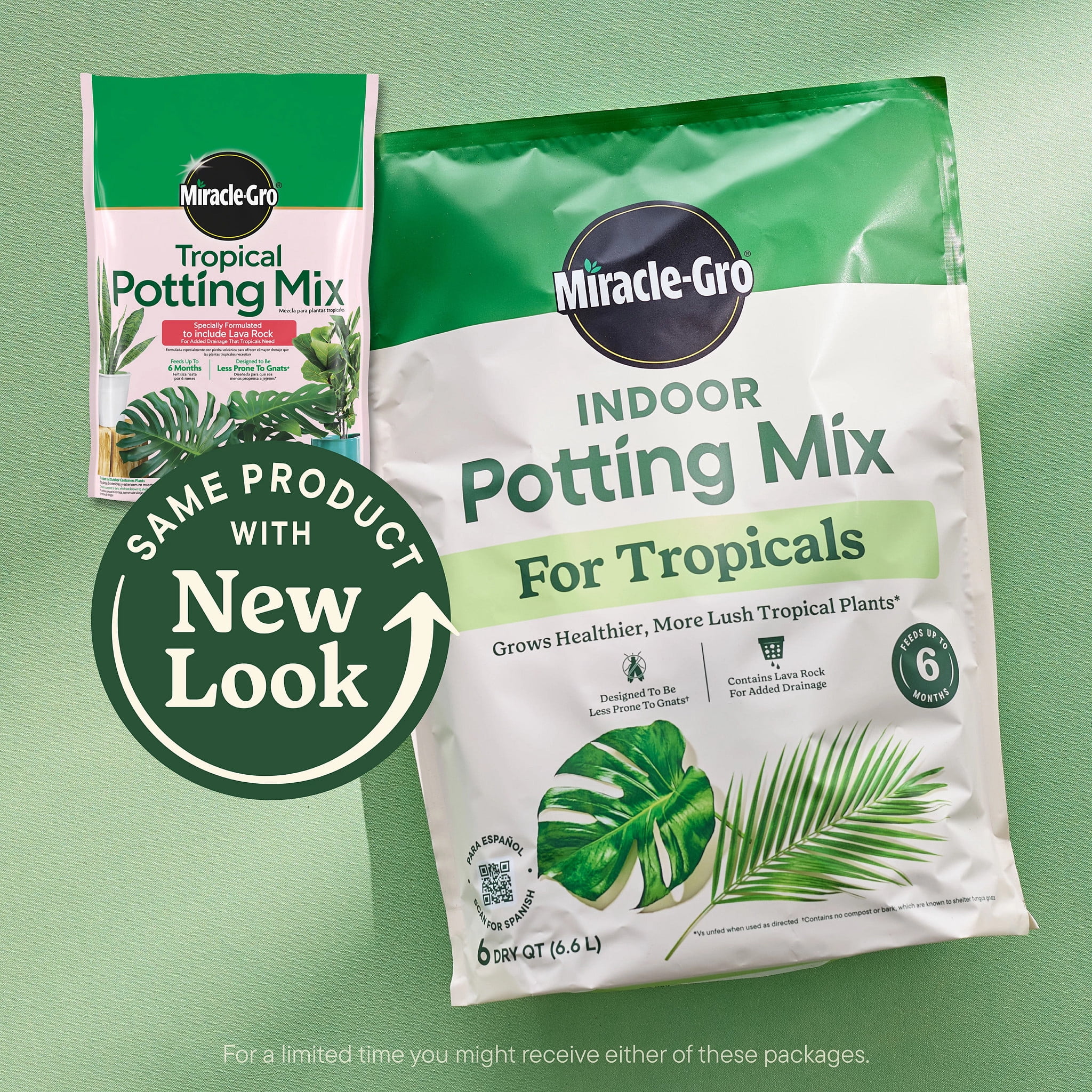 Miracle-Gro Indoor Potting Mix for Tropicals, For Indoor Container Plants, 6 qt.