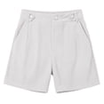 thumbnail image 3 of cocolona Womens Summer Casual Loose Beach Shorts Corduroy Elastic Waist Straight Wide Leg Shorts with Pockets, 3 of 5