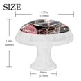 thumbnail image 4 of 4 Pcs Round White Knobs for Kitchen Cabinet Cupboard Dresser Bookcase Roses and Skull Drawer Pulls Handles Home Decor, 4 of 8
