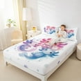 thumbnail image 4 of Homewish Blue Pink Axolotl Full Size Sheets for Kids, Kawaii Cartoon Animal Bed Sheets, Chic Watercolor Sheet Sets, Lightweight Room Decor, 4pcs, 4 of 7