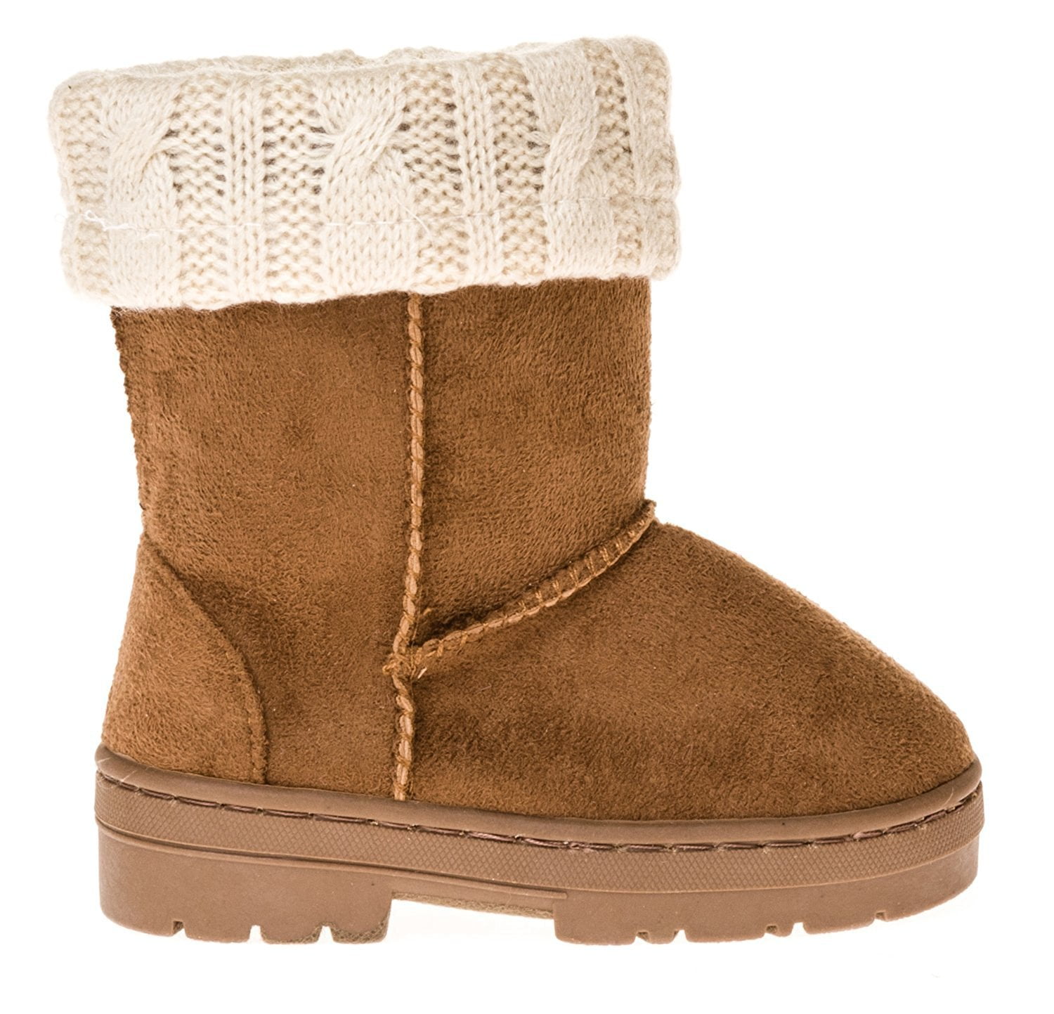 Sara Z Girls Suede Lug Sole Winter Boot with Fold-Over Sweater Cuff See More Colors /& Sizes