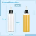 thumbnail image 5 of 24PCS Clear Dispensing Bottles, 2oz Plastic Squeeze Bottles with Twist Top Caps Round Squeeze Bottles Empty Squirt Bottles for Oils Inks Liquids Crafts Kitchen, 5 of 7
