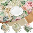 thumbnail image 4 of Round Fitted Tablecloth with Elastic Edges Fits 36"-44" Round Tables Pioneer Colorful Floral Waterproof Table Cover Washable Indoor and Outdoor for Party Kitchen Dinner Banquet Patio Picnic, 4 of 7