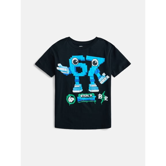 Roblox "Steal a Brainrot" Boys' Short Sleeve Graphic T-Shirt, Sizes 4-18