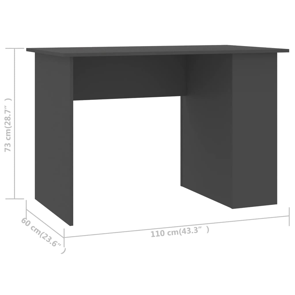 Canddidliike Writing PC Table or Study Computer Desk with Bookshelves in Gray