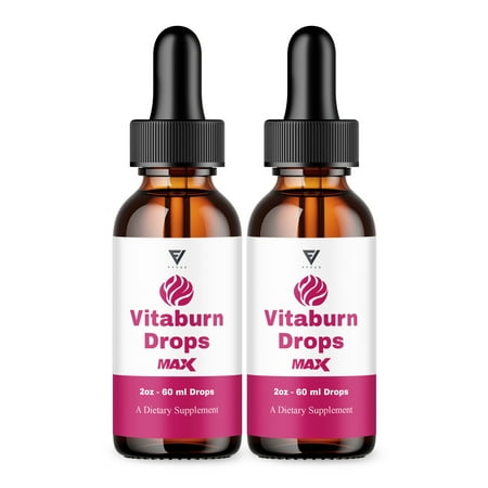 (2 Pack) Vitaburn Max Drop Supplement, Vita Burn Weight Management Support (4oz)