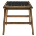 thumbnail image 3 of Accent Chair Bench, Walnut Black, Faux Vinyl Leather, Wood, Living Kitchen Cafe Bistro Hospitality Restaurant, Modern Contemporary HB36059, 3 of 8