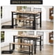 thumbnail image 3 of Estilo rural kitchen mesa y sillas set para 4, 47 - pulgada moderno dining mesa bench, sillas, almacenamiento estante, y metal frame; space - saving design dining room, kitchen, y apartment (b..., 3 of 8