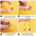 thumbnail image 4 of 6 Piezas de Tapones Suaves y Flexibles, Mini Abrazaderas de Cuentas de Acero Inoxidable con Asas Blancas para Hacer Joyas, 4 of 7