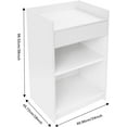 thumbnail image 3 of Wood Podium Stand Lectern, Hostess Stand with Drawer Pulpit with Storage, Wood Office Presentation Stand Load Capacity 110.23lbs for Restaurants,Churches,Seminars and Schools (White), 3 of 9