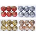 thumbnail image 2 of LINLIN Christmas Painted Balls, 6Pcs 6cm Christmas Ball Assorted Christmas Ball Christmas Pumpkin Ball for Holiday Xmas Tree Decorations, 2 of 4