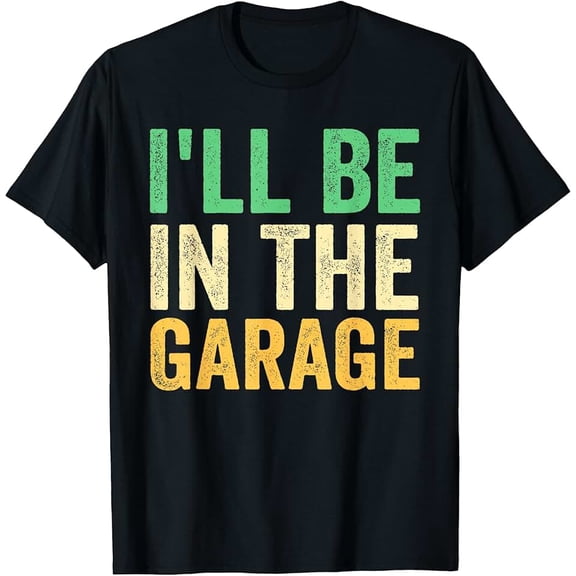 Men's Vintage Distressed I'll Be In The Garage Graphic T-Shirt