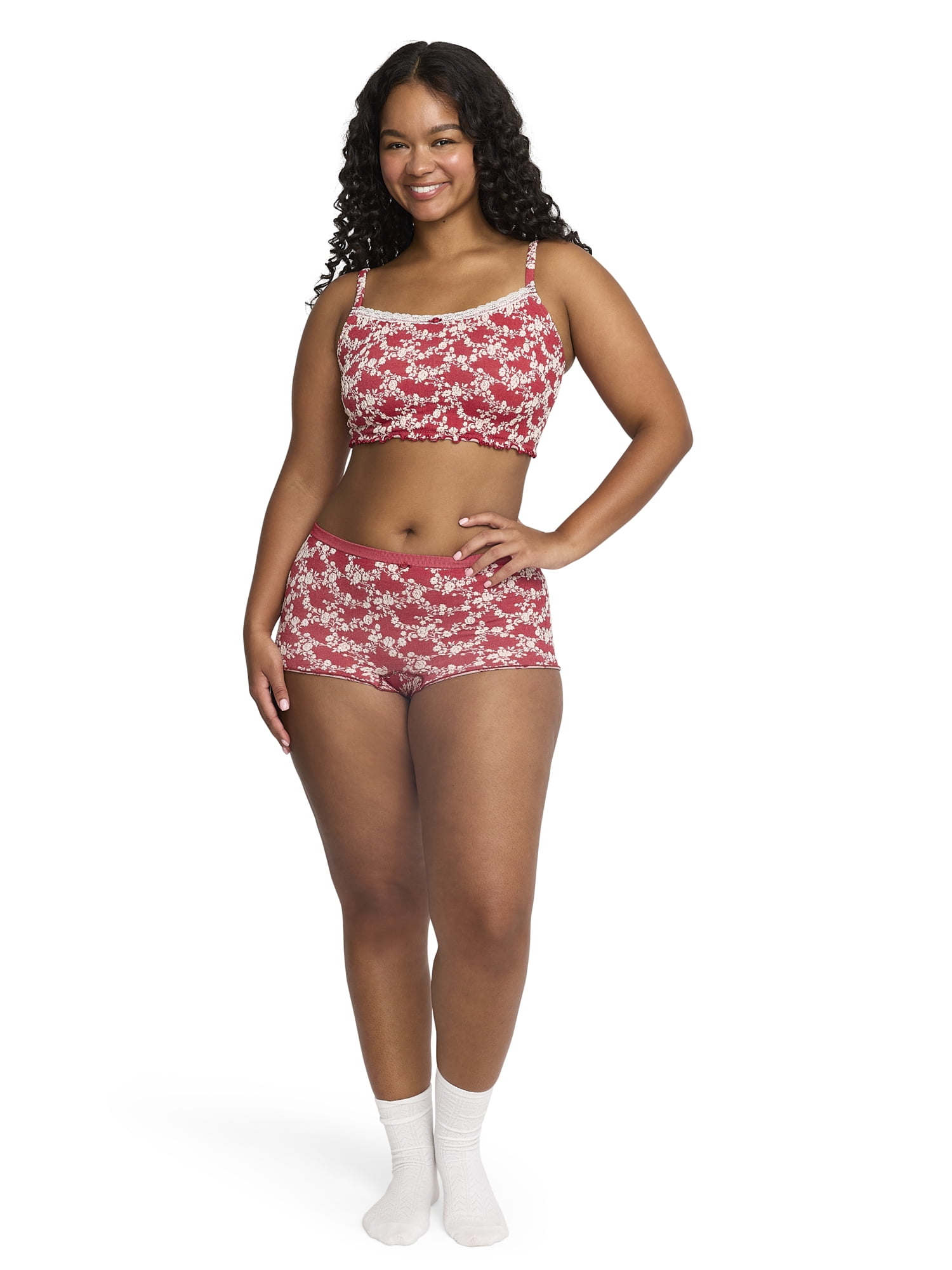 Mills by Millie Bobby Brown Women's Floral Seamless Padded Bralette, Sizes XS-XXXL