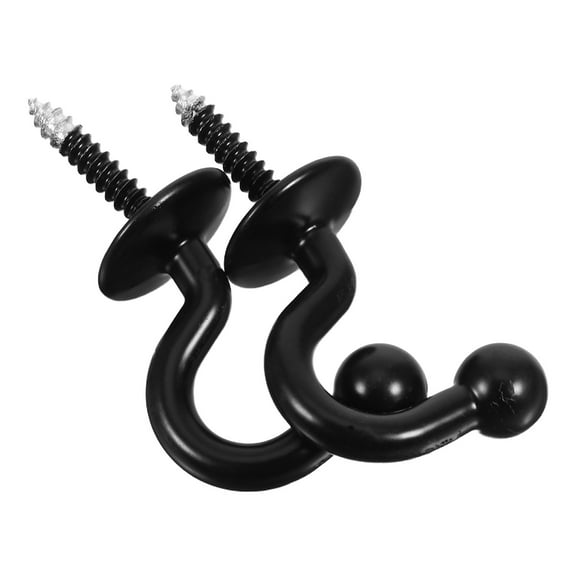 KALLORY Drapery Tie Backs for Curtains Zinc Alloy Concise Design 2Pcs Small Curtain Tieback Hooks for Window